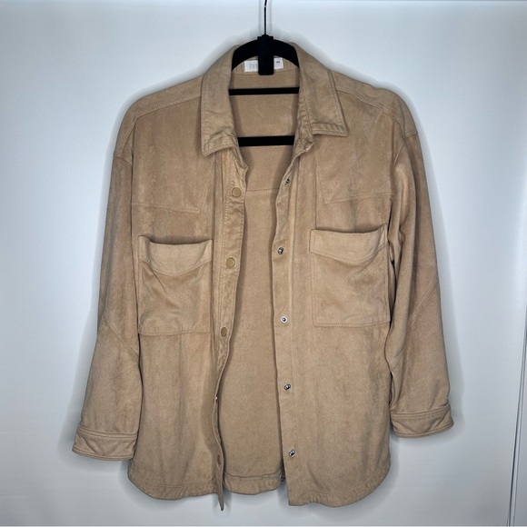 ZARA Gold/Tan Light Button-Up Jacket Size 13-14 - Picture 2 of 4